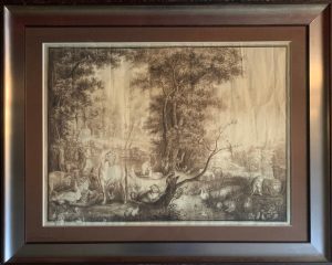 Dessin le jardin d’Éden XVIIIème siècle