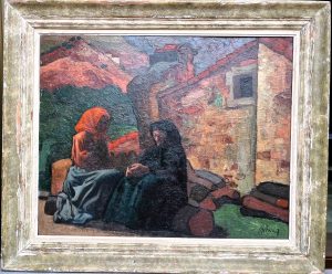 Tableau paysage catalan par Marcel Delaris ( 1911-1995 )