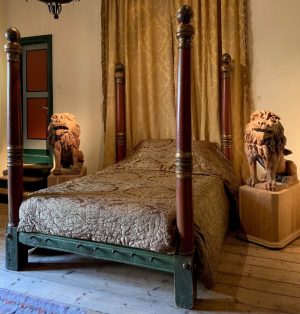 Lit d'apparat à colonnes XVIIème
