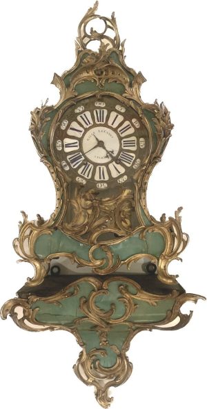 Cartel d'applique en corne verte Louis XV