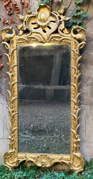 Miroir Régence en bois doré