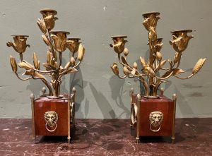 Paire de candélabres en bronze