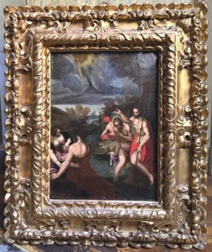 Tableau le Baptême du Christ XVIIème siècle